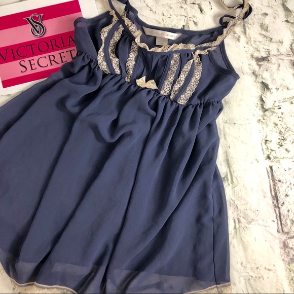 Victoria's Secret Other - Victoria’s Secret teddy babydoll lingerie xs blue
